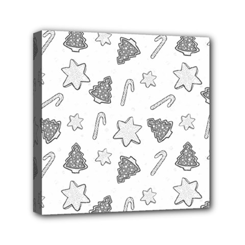 Ginger Cookies Christmas Pattern Mini Canvas 6  X 6  by Valentinaart