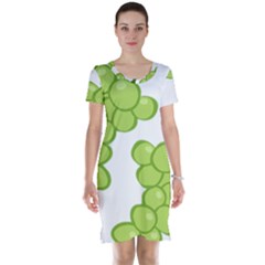 Fruit Green Grape Short Sleeve Nightdress by Mariart