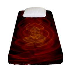 High Res Nostars Orange Gold Fitted Sheet (single Size) by Mariart