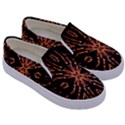 Golden Fire Pattern Polygon Space Kids  Canvas Slip Ons View3