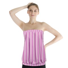 Line Pink Vertical Strapless Top by Mariart