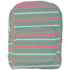 Horizontal Line Red Green Full Print Backpack by Mariart