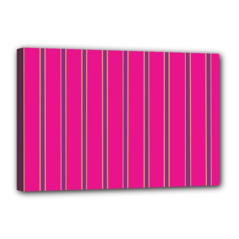 Pink Line Vertical Purple Yellow Fushia Canvas 18  X 12  by Mariart