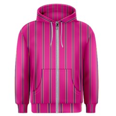 Pink Line Vertical Purple Yellow Fushia Men s Zipper Hoodie by Mariart