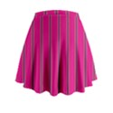 Pink Line Vertical Purple Yellow Fushia Mini Flare Skirt View2