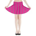 Pink Line Vertical Purple Yellow Fushia Mini Flare Skirt View3