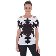 Snowflakes Black Short Sleeve Top by Mariart