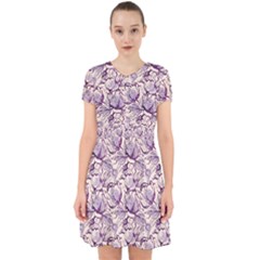 Vegetable Cabbage Purple Flower Adorable In Chiffon Dress by Mariart