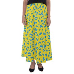 Blue Yellow Space Galaxy Flared Maxi Skirt by Mariart