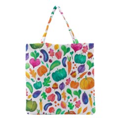 Pattern Autumn White Grocery Tote Bag by kostolom3000shop