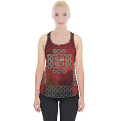 The Celtic Knot With Floral Elements Piece Up Tank Top by FantasyWorld7