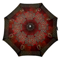 The Celtic Knot With Floral Elements Straight Umbrellas by FantasyWorld7