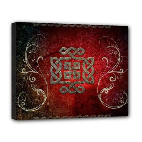 The Celtic Knot With Floral Elements Deluxe Canvas 20  X 16   by FantasyWorld7