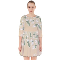 Flower Frame Green Sexy Smock Dress by Mariart