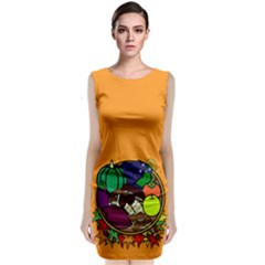 Healthy Vegetables Food Sleeveless Velvet Midi Dress by Mariart