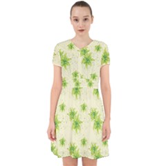 Leaf Green Star Beauty Adorable In Chiffon Dress by Mariart