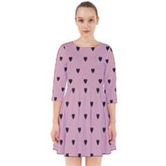 Love Black Pink Valentine Smock Dress by Mariart