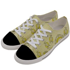 Sunflower Fly Flower Floral Women s Low Top Canvas Sneakers by Mariart