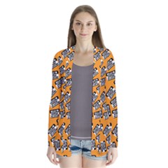 Pattern Halloween Wearing Costume Icreate Drape Collar Cardigan by iCreate