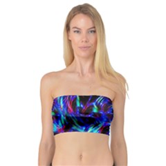 Dark Neon Stuff Blue Red Black Rainbow Light Bandeau Top by Mariart