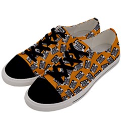 Pattern Halloween  Men s Low Top Canvas Sneakers by iCreate