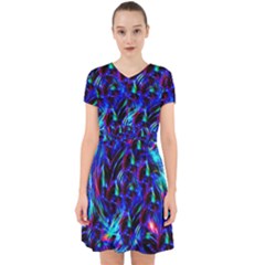 Dark Neon Stuff Blue Red Black Rainbow Light Adorable In Chiffon Dress by Mariart