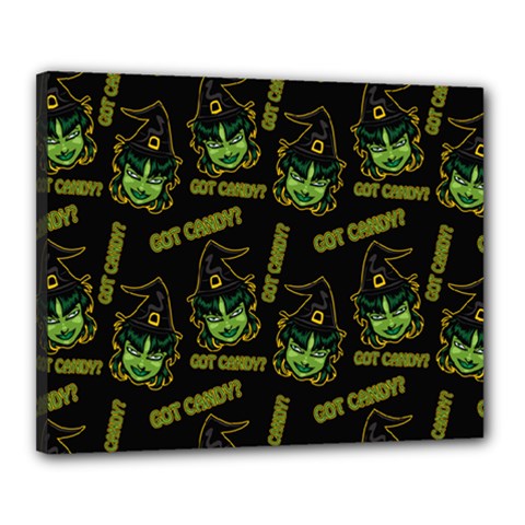 Pattern Halloween Witch Got Candy? Icreate Canvas 20  X 16  by iCreate