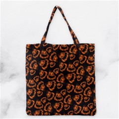 Pattern Halloween Jackolantern Grocery Tote Bag by iCreate