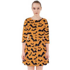 Pattern Halloween Bats  Icreate Smock Dress by iCreate