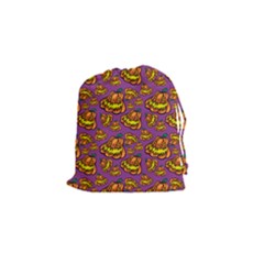 1pattern Halloween Colorfuljack Icreate Drawstring Pouches (small)  by iCreate