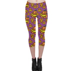 1pattern Halloween Colorfuljack Icreate Capri Leggings  by iCreate