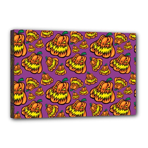 Halloween Colorful Jackolanterns  Canvas 18  X 12  by iCreate