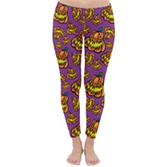 Halloween Colorful Jackolanterns  Classic Winter Leggings by iCreate