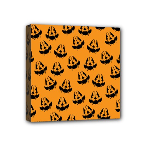 Halloween Jackolantern Pumpkins Icreate Mini Canvas 4  X 4  by iCreate