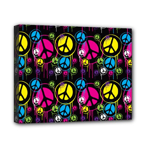 Peace Drips Icreate Canvas 10  X 8  by iCreate