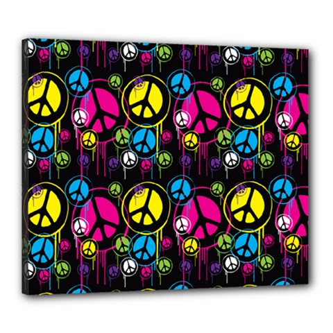 Peace Drips Icreate Canvas 24  X 20  by iCreate