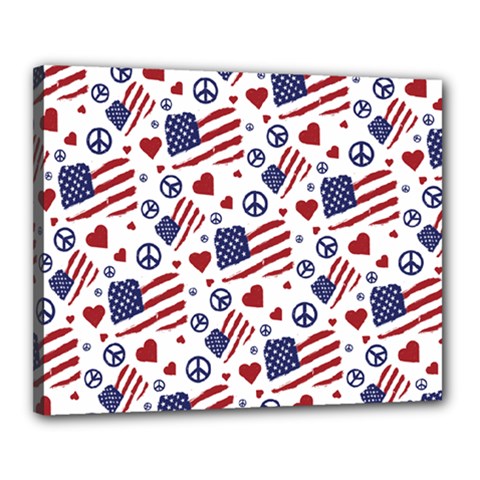 Peace Love America Icreate Canvas 20  X 16  by iCreate