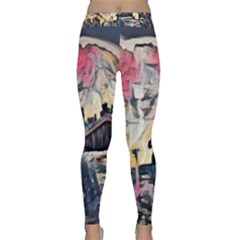 Modern Abstract Painting Classic Yoga Leggings by NouveauDesign