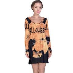 Halloween Long Sleeve Nightdress by Valentinaart