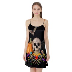 Halloween Candy Keeper Satin Night Slip by Valentinaart