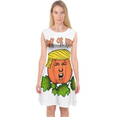 Trump Or Treat  Capsleeve Midi Dress by Valentinaart