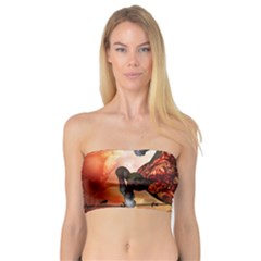 Awesome Creepy Running Horse With Skulls Bandeau Top by FantasyWorld7