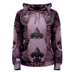 Soft Violett Floral Design Women s Pullover Hoodie by FantasyWorld7