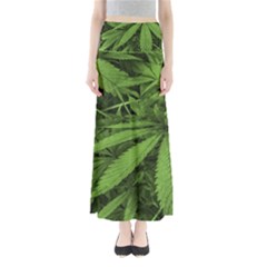 Marijuana Plants Pattern Full Length Maxi Skirt by dflcprints