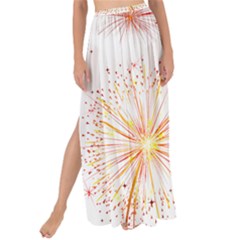 Fireworks Triangle Star Space Line Maxi Chiffon Tie-up Sarong by Mariart