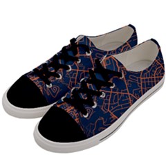 Virginia Map Art City Men s Low Top Canvas Sneakers by Mariart