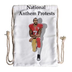 National Anthem Protest Drawstring Bag (large) by Valentinaart