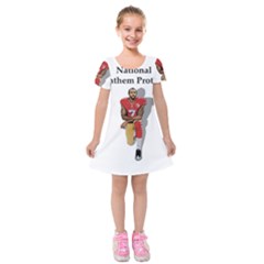 National Anthem Protest Kids  Short Sleeve Velvet Dress by Valentinaart