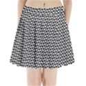 Black And White Waves Illusion Pattern Pleated Mini Skirt View1