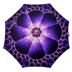 Beautiful Violet Nasa Deep Dream Fractal Mandala Straight Umbrellas by jayaprime